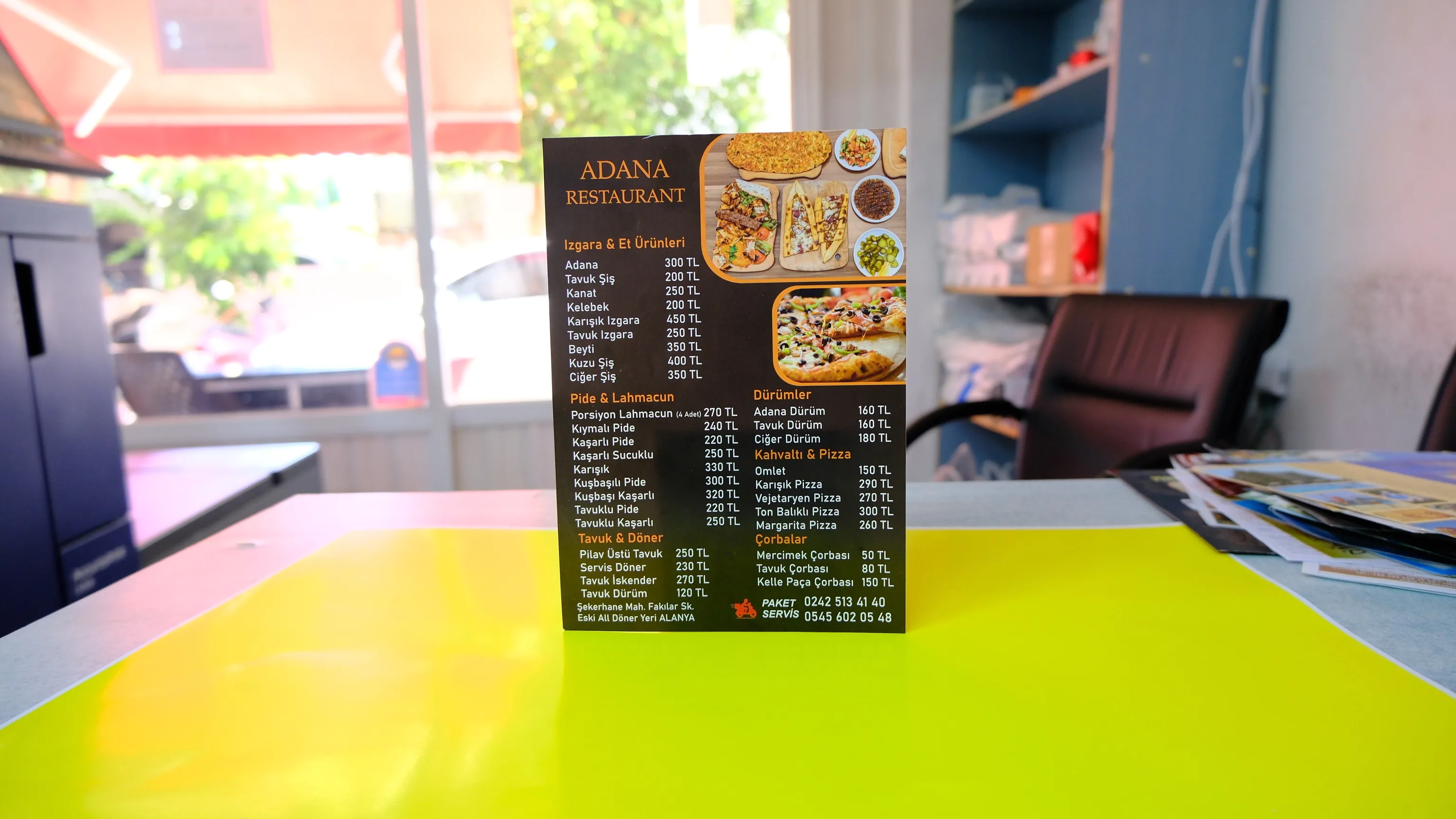 Restaurant El İlanı - Alanya Kale Matbaa portföy çalışması