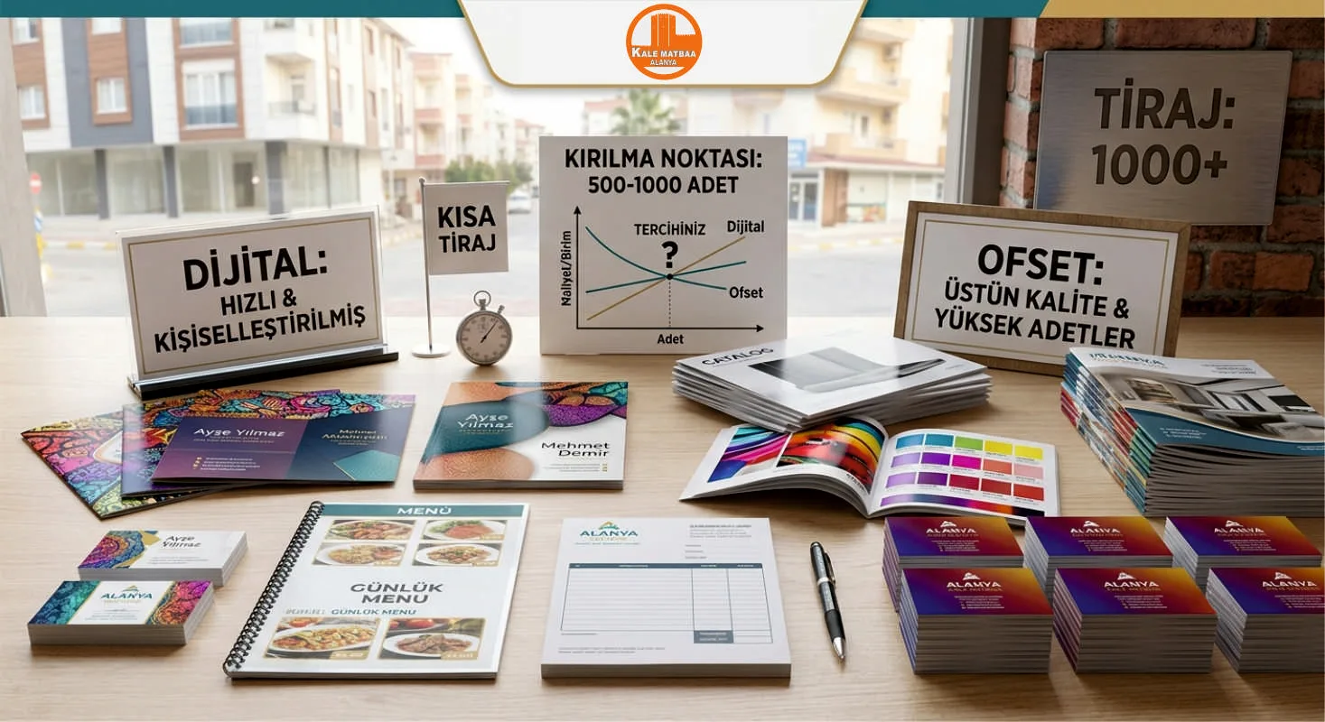 Dijital baskı vs Ofset baskı karşılaştırması - tiraj, kalite ve teknoloji