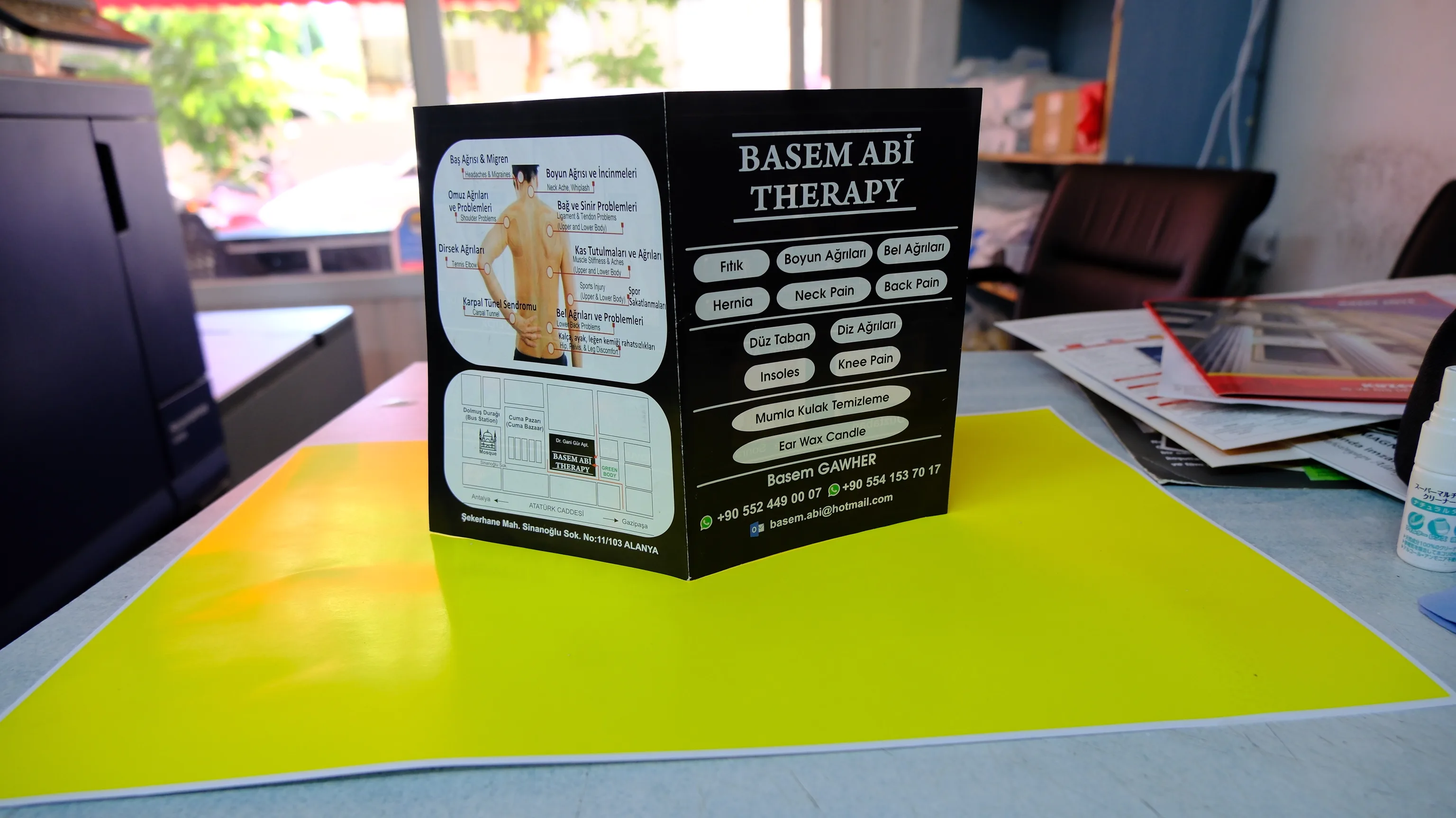 Terapi Hizmetleri Broşürü - Alanya Kale Matbaa portföy çalışması